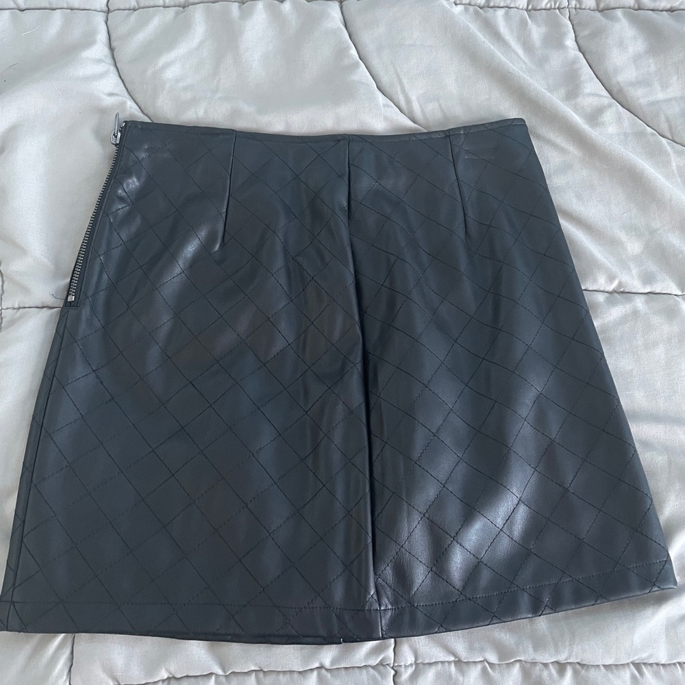 Black Quilted Skirt